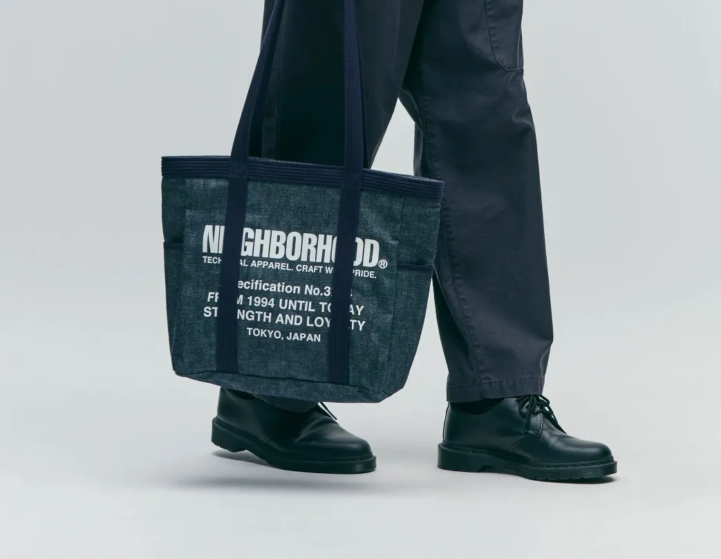 NEIGHBORHOOD FW25 DENIM TOTE BAG INDIGO $919!