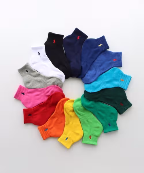 Polo Ralph Lauren 3-pack 刺繡Logo Socks 12色$60起!