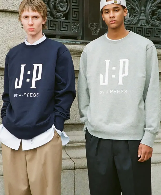 B:MING by BEAMS J:P by J.PRESS Logo Print Sweatshirt 2色$423!