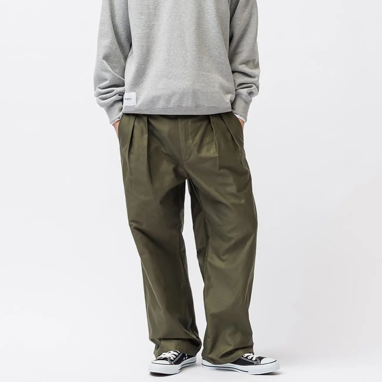 WTAPS WRKT2501 / TROUSERS / COTTON. BACKSATIN Olive $876!