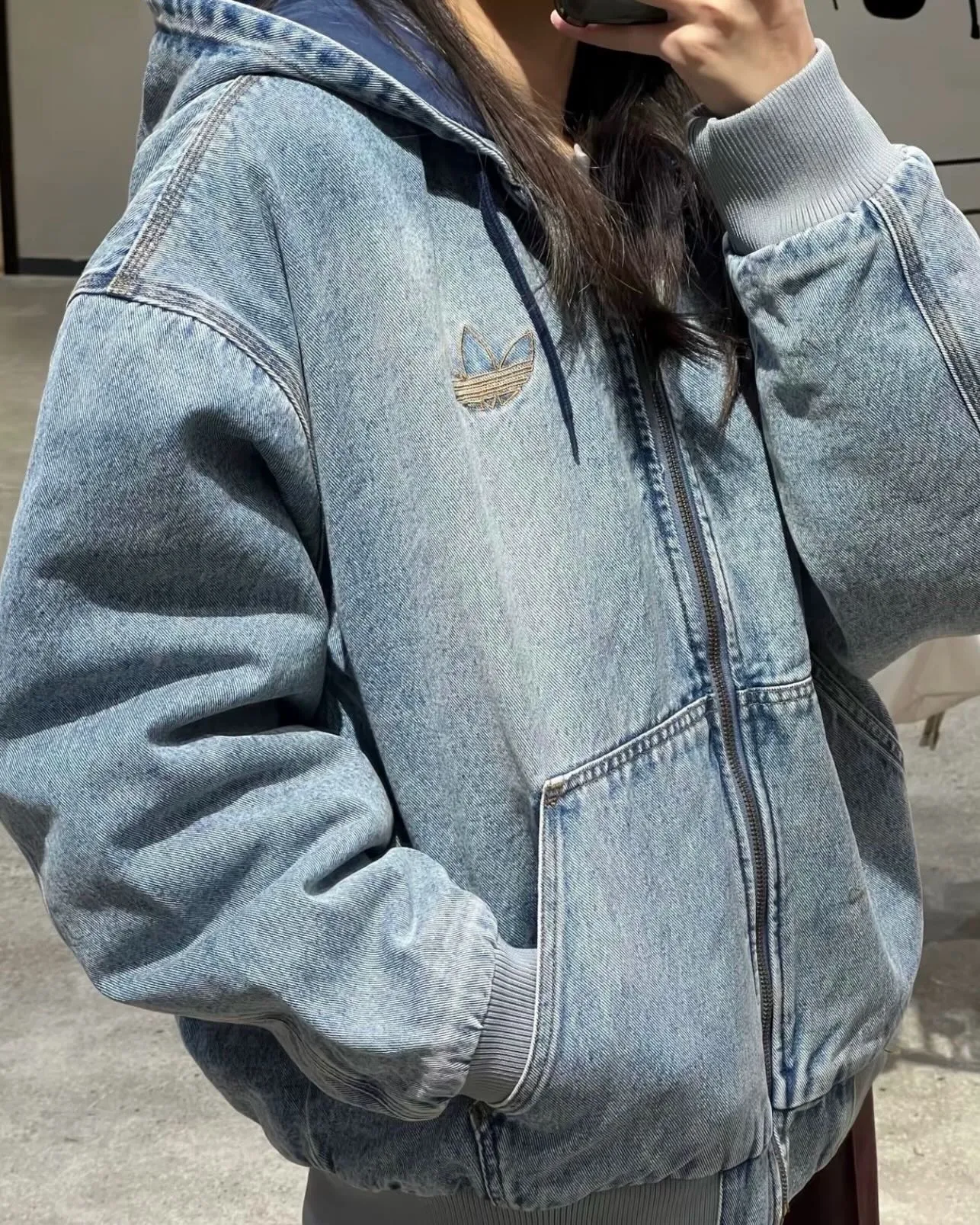 Adidas Originals Denim Padded Jacket $1359免運!