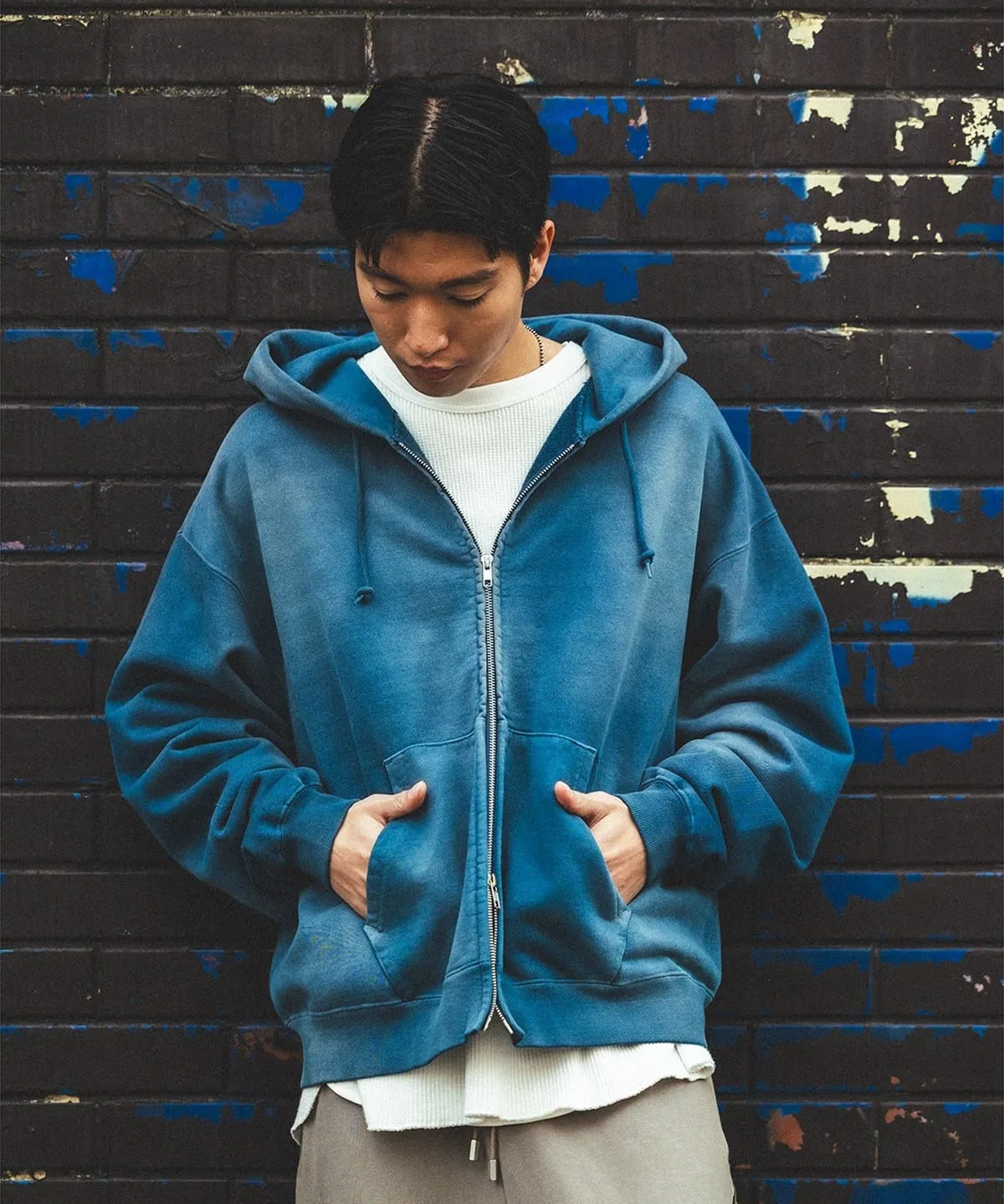 Beams Wide Short Fit Fade Full Zip Up Hoodie $449!