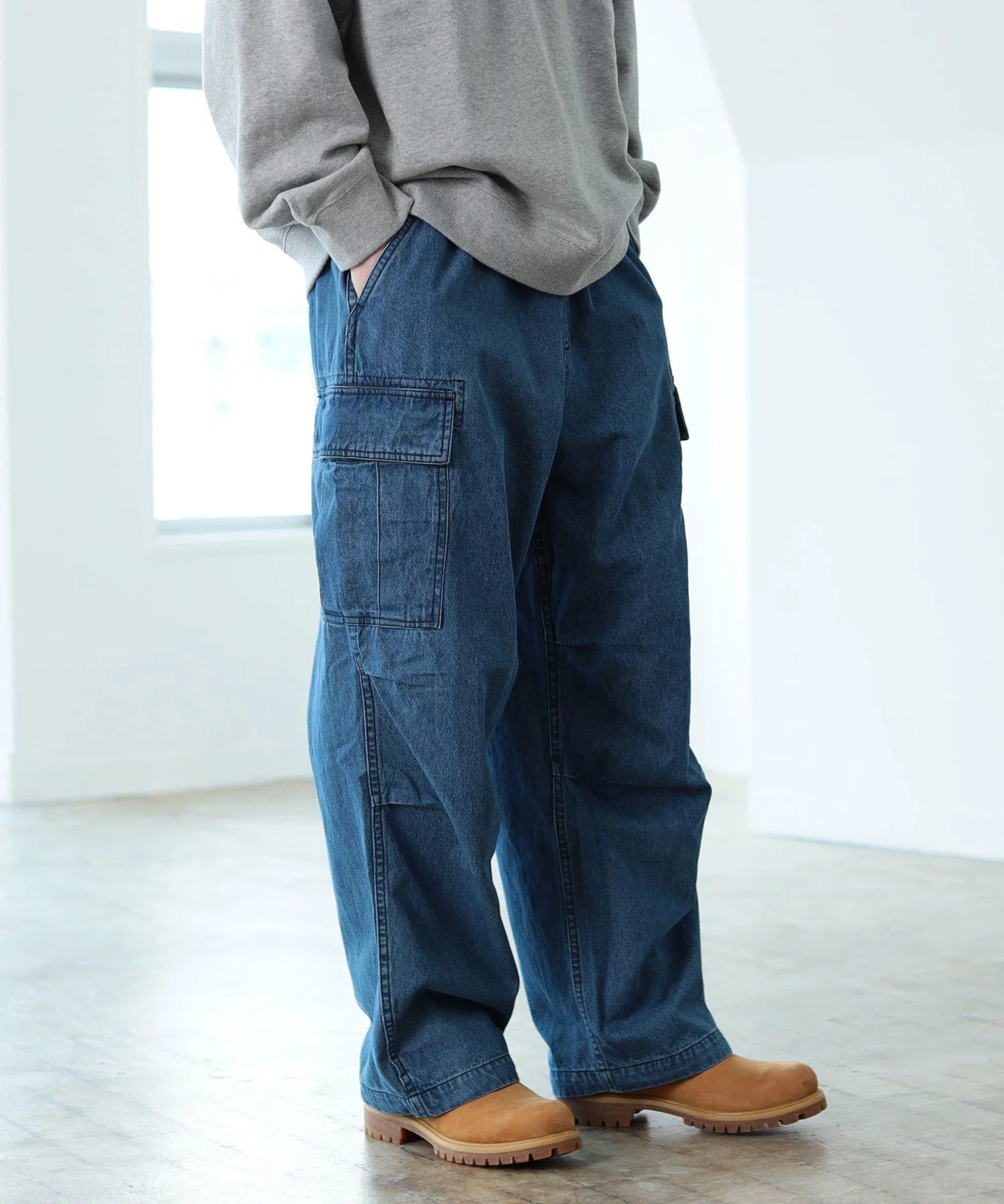 Beams Heart Wide Denim Cargo Pants 2色$157!