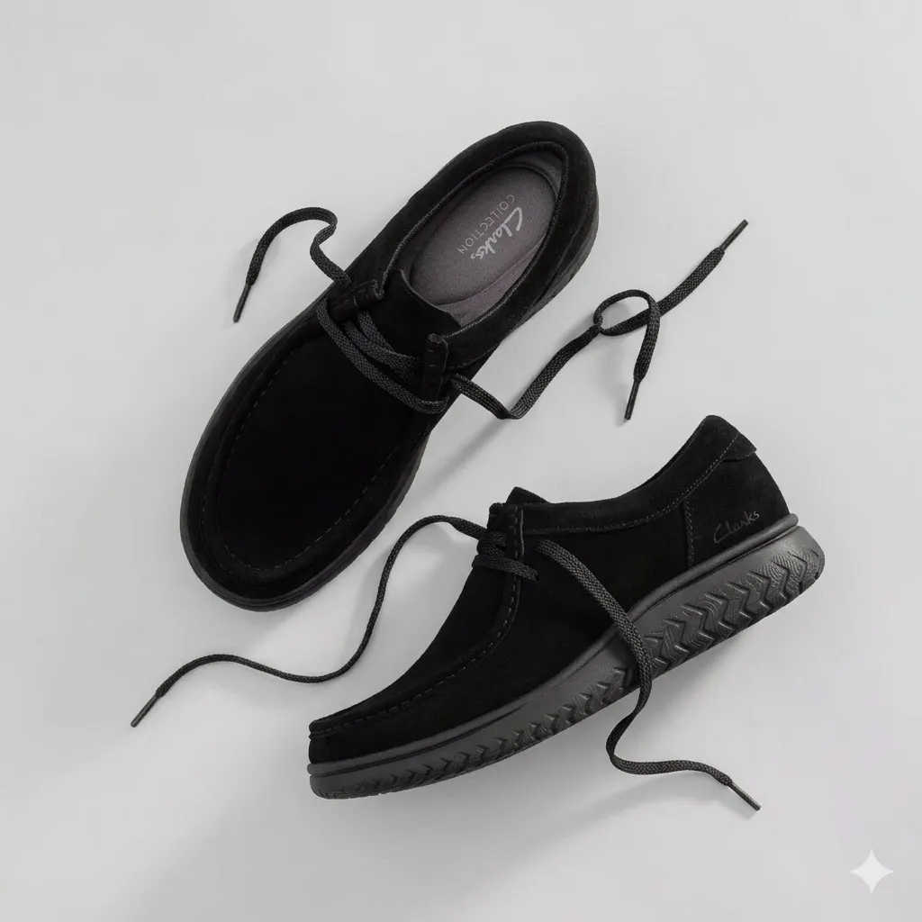 Clarks Relaxlite Low Black Suede $387!
