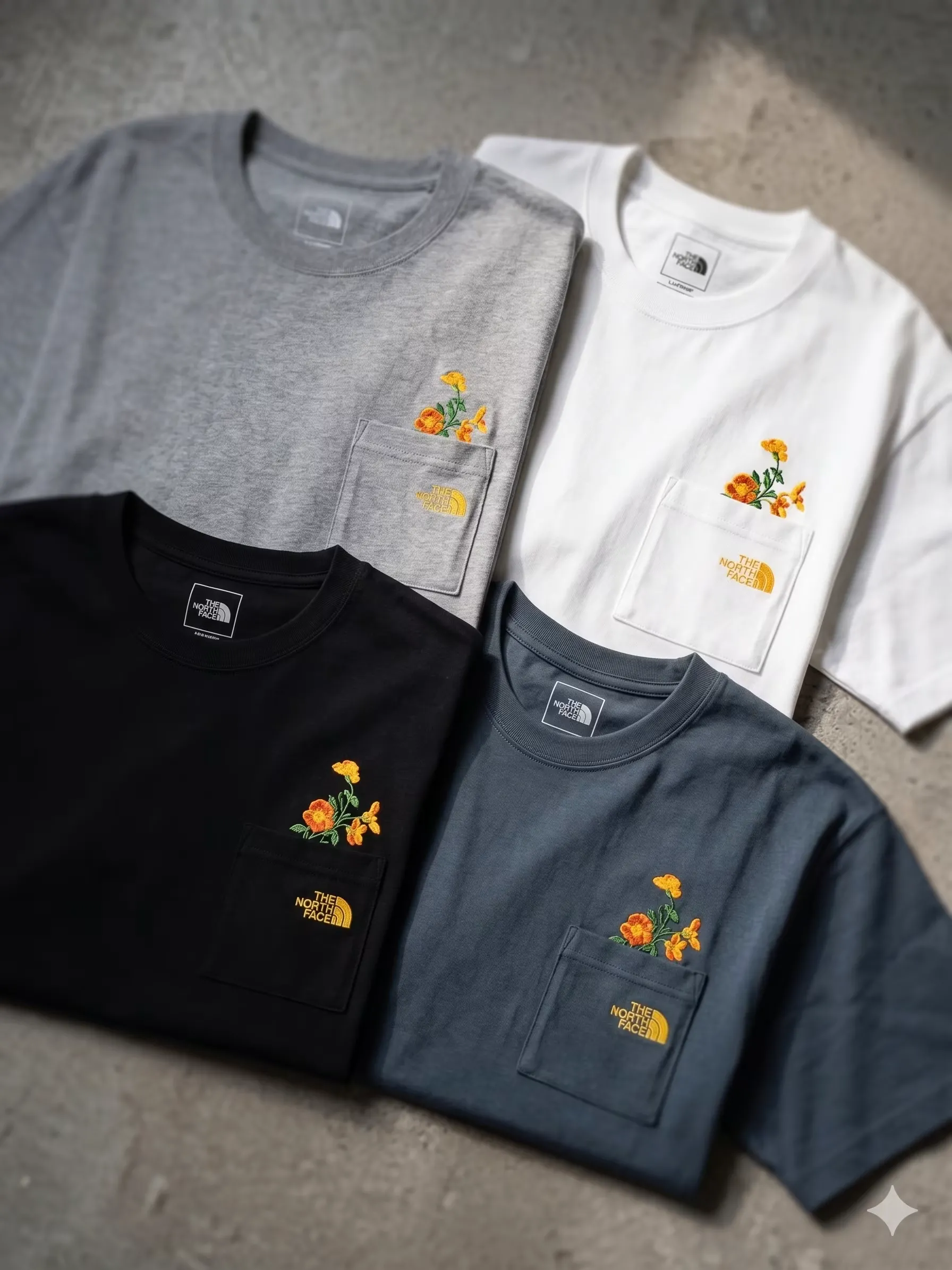 The North Face FD Flower Logo Pocket Tee 4色$246起!