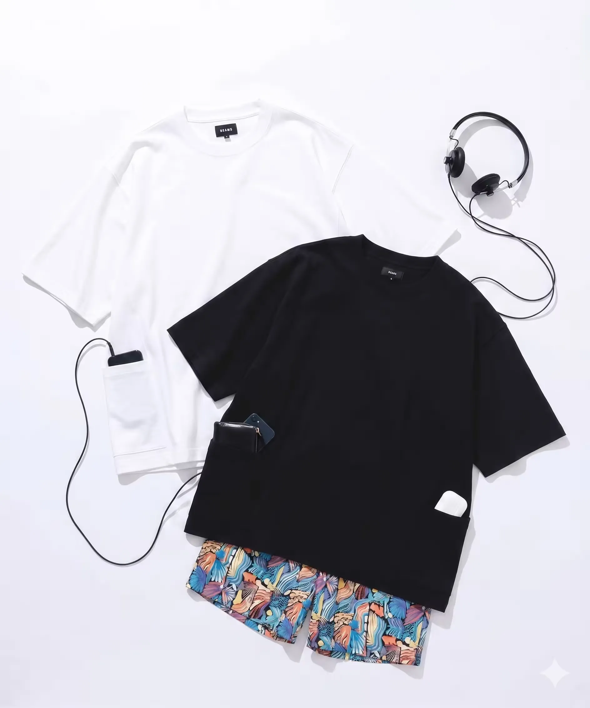 Beams Oversized Side Pocket T-Shirt 4色$369! (額外回贈$41)