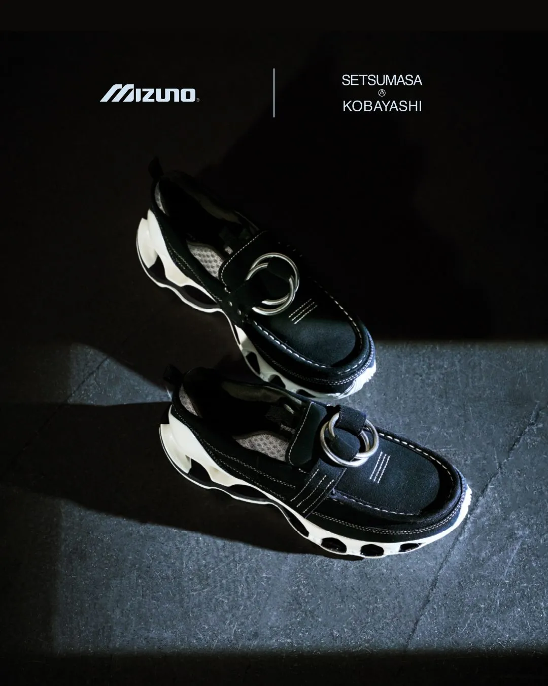 Mizuno x Setsumasa Kobayashi Wave Prophecy Ring Moc Black $1803!