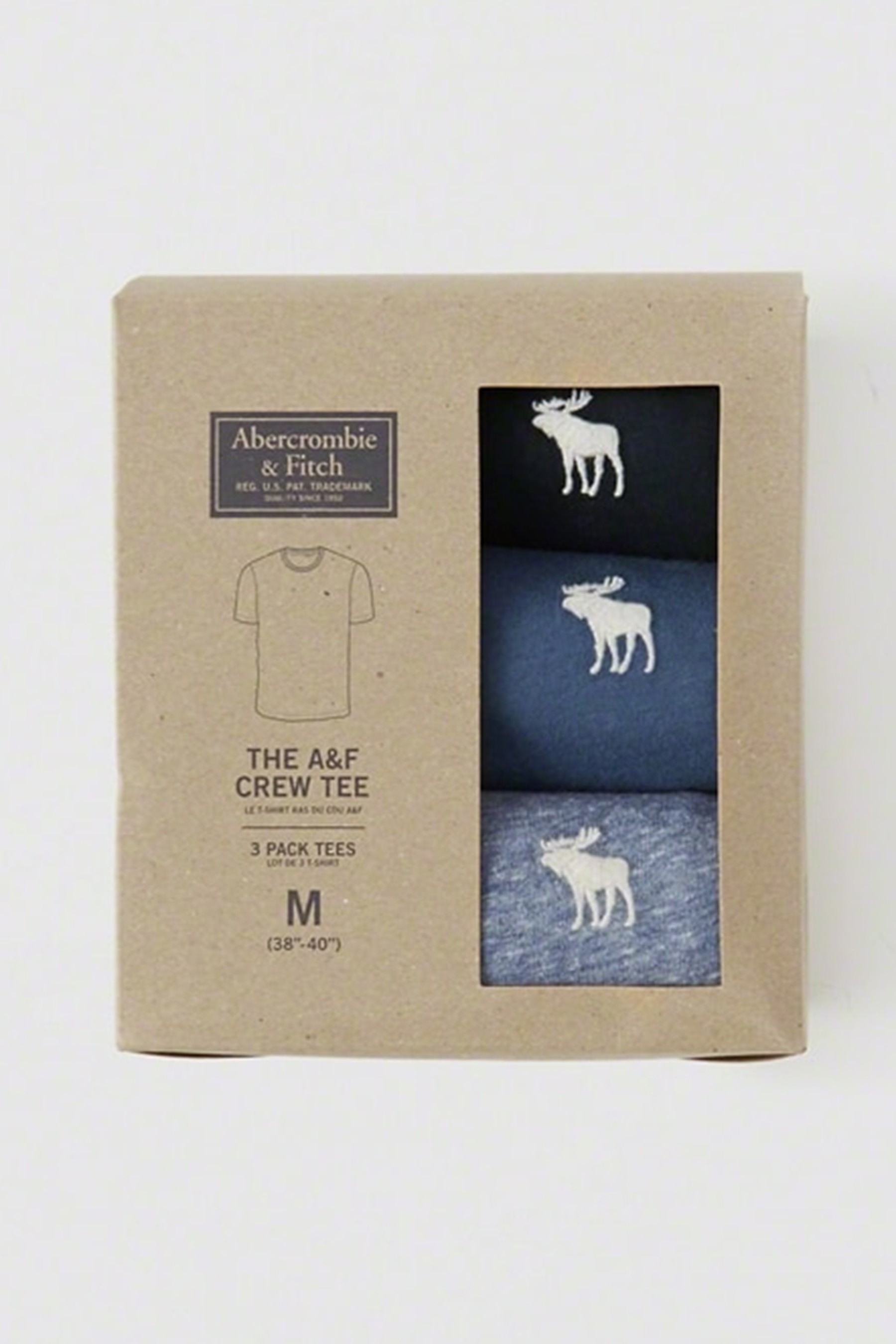 abercrombie & fitch 3 pack t-shirt